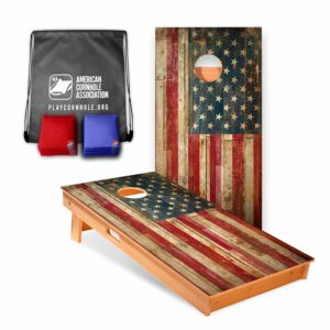 American Cornhole Association Official Cornhole Boards & Bags Set American Flag Design